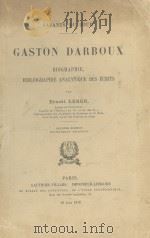 GASTON DARBOUX   1913  PDF电子版封面    ERNEST LEBON 