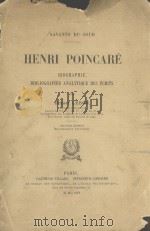 HENRI POINCARE   1912  PDF电子版封面    ERNEST LEBON 