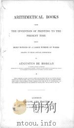 ARITHMETICAL BOOKS   1847  PDF电子版封面     