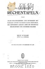 RECHENTAFELN   1923  PDF电子版封面    A.L. CRELLE’S 