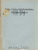 TABLE OF SALVO KILL PROBABILITIES FOR SQUARE TARGETS（1954 PDF版）