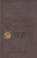 TABLES DE LOGARITHMES A CINQ DECIMALES NOUVELLE EDITION   1917  PDF电子版封面    J. HOUEL 