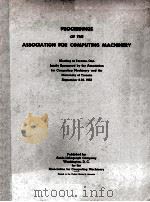 PROCEEDINGS OF THE ASSOCIATION FOR COMPUTING MACHINERY     PDF电子版封面     