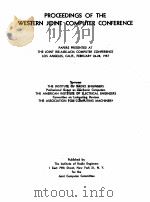 PROCEEDINGS OF THE WESTERN JOINT COMPUTER CONFERENCE FEBRUARY 26-28 1957（1957 PDF版）