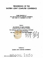 PROCEEDINGS OF THE WESTERN JOINT COMPUTER CONFERENCE DECEMBER 13-15 1960 VOL 18     PDF电子版封面     