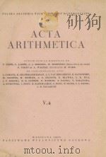 ACTA ARITHMETICA V.4（1959 PDF版）