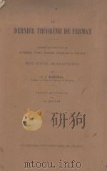 LE DERNIER THEOREME DE FERMAT   1929  PDF电子版封面    L.J. MORDELL 