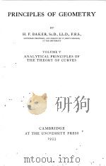 PRINCIPLES OF GEOMETRY VOLUME V   1933  PDF电子版封面    H.F. BAKER 