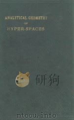 ANALYTICAL GEOMETRY OF HYPER-SPACES   1918  PDF电子版封面     