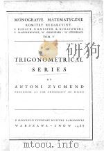 TRIGONOMETRICAL SERIES   1935  PDF电子版封面     