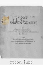 THE ELEMENTS OF ANALYTIC GEOMETRY     PDF电子版封面    PERCEY F. SMITH AND ARTHUR SUL 