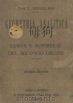GEOMETRIA ANALITICA SECONDA EDIZIONE   1922  PDF电子版封面     