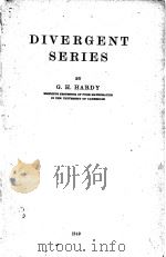 DIVERGENT SERIES   1948  PDF电子版封面    G.H. HARDY 