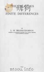 THE CALCULUS OF FINITE DIFFERENES   1951  PDF电子版封面     