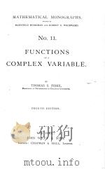 FUNCTIONS OF A COMPLEX VARIABLE FOURTH EDITION（1896 PDF版）