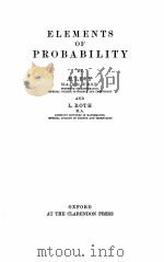 ELEMENTS OF PROBABILITY     PDF电子版封面    H. LEVY AND L. ROTH 