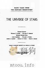 THE UNIVERSE OF STARS   1926  PDF电子版封面     
