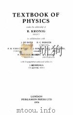 TEXTBOOK OF PHYSICS   1954  PDF电子版封面    R. KRONIG 
