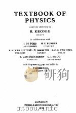 TEXTBOOK OF PHYSICS   1954  PDF电子版封面    R. KRONIG 