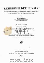 LEHRBUCH DER PHYSIK ZWEITER BAND MAGNETISMUS UND ELEKTRIZITAT DRITTE AUFLAGE   1916  PDF电子版封面    E. GRIMSEHL 