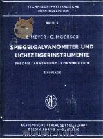SPIEGELGALVANOMETER UND LICHTZEIGERINSTRUMENTE   1957  PDF电子版封面     