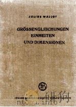 GROSSENGLEICHUNGEN EINHEITEN UND DIMENSIONEN   1953  PDF电子版封面    JULIUS WALLOT 
