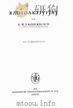 RADIOAKTIVITAT   1928  PDF电子版封面     