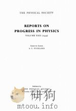 REPORTS ON PROGRESS IN PHYSICS VOLUME XXII 1959（1959 PDF版）