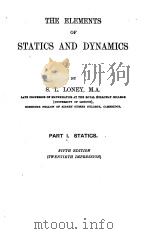 THE ELEMENTS OF STATICS AND DYNAMICS PART I STATICS（ PDF版）