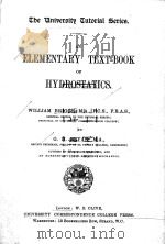 AN ELEMENTARY TEXT-BOOK OF HYDROSTATICS（ PDF版）