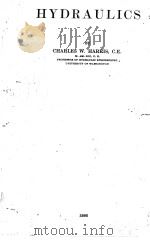HYDRAULICS   1936  PDF电子版封面     