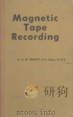 MAGNETIC TAPE RECORDING   1958  PDF电子版封面    H.G.M. SPRATT 