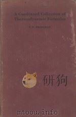 A CONDENSED COLLECTION OF THERMODYNAMIC FORMULAS   1925  PDF电子版封面    P.W. BRIDGMAN 