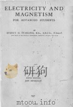 ELECTRICITY AND MAGNETISM FOR ADVANCED STUDENTS FIFTH EDITION   1932  PDF电子版封面     