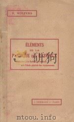 ELEMENTS DE LA PHYSIQUE DES RAYONS X   1928  PDF电子版封面    F. WOLFERS 