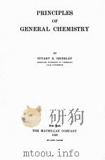 PRINCIPLES OF GENERAL CHEMISTRY（1928 PDF版）