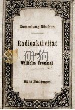 RADIOAKTIVITAT   1907  PDF电子版封面     