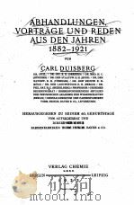 ABHANDLUNGEN VORTRAGE UND REDEN AUS DEN JAHREN 1882-1921（1923 PDF版）