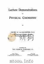 lecture demonstrations in physical chemistry P196     PDF电子版封面     