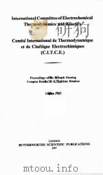 INTERNATIONAL COMMITTEE OF ELECTROCHEMICAL THERMODYNAMICS AND KINETICS COMITE INTERNATIONAL DE THERM（1957 PDF版）