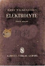 ELEKTROLYTE   1953  PDF电子版封面     