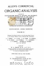 ALLEN‘S COMMERCIAL ORGANIC ANALYSIS VOLUME IX   1917  PDF电子版封面    W.A. DAVIS AND SAMUEL S. SADTL 