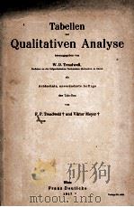 TABELLEN ZUR QUALITATIVEN ANALYSE   1947  PDF电子版封面    W.D. TREADWELL 