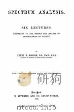 SPECTRUM ANALYSIS SIX LECTURES（1869 PDF版）