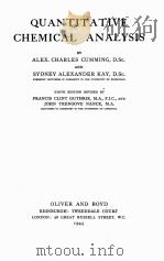 QUANTITATIVE CHEMICAL ANALYSIS   1945  PDF电子版封面     