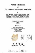 NEWER METHODS OF VOLUMETRIC CHEMICAL ANALYSIS THIRD PRINTING（ PDF版）