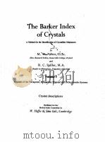 THE BARKER INDEX OF CRYSTALS VOLUME I PART 2（1951 PDF版）