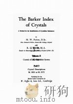 THE BARKER INDEX OF CRYSTALS VOLUME II PART 3   1956  PDF电子版封面     