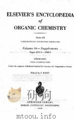 ELSEVIER‘S ENCYCLOPAEDIA OF ORGANIC CHEMISTRY SERIES III VOLUME 14 PAGES 2215S-2990S（1959 PDF版）