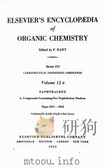 ELSEVIER‘S ENCYCLOPAEDIA OF ORGANIC CHEMISTRY SERIES III VOLUME 12B PAGES 3261-3964（1953 PDF版）